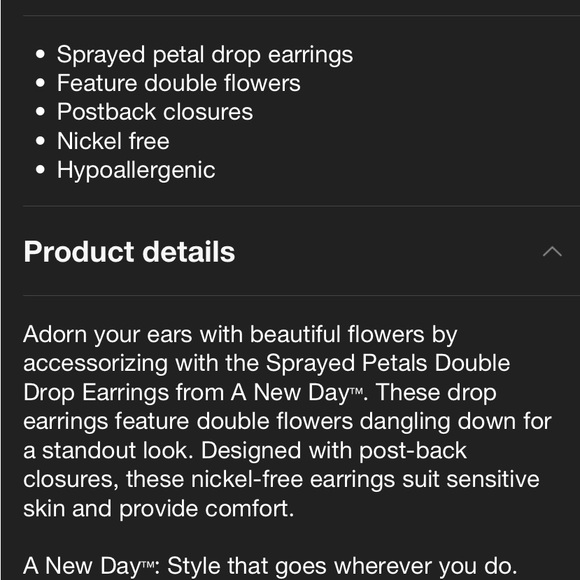 Sprayed Petals Double Drop Earrings - A
New Day Ivory Or Dark Pink NWT - Picture 7 of 12